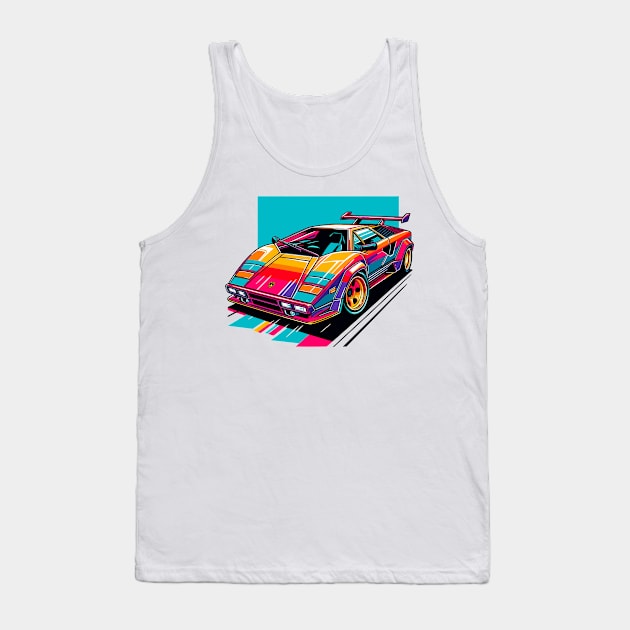 Lamborghini Countach Tank Top by Vehicles-Art